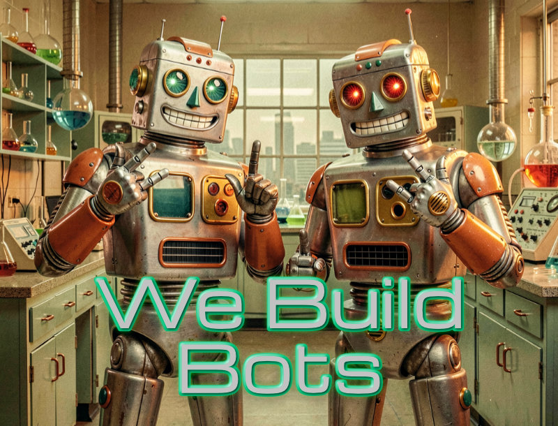 A friendly little bot waving hello